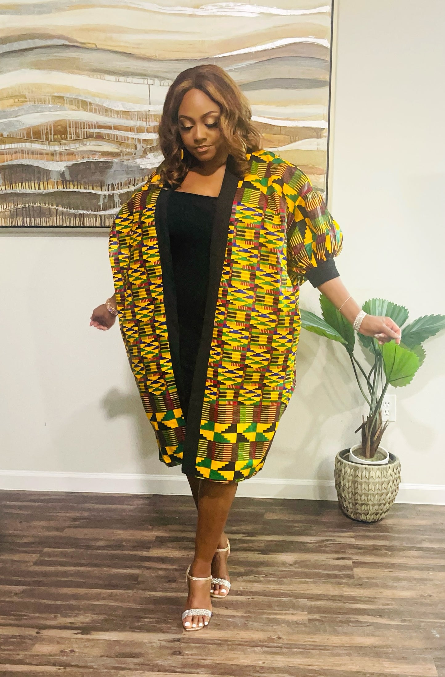 Ankara Kimono Dress