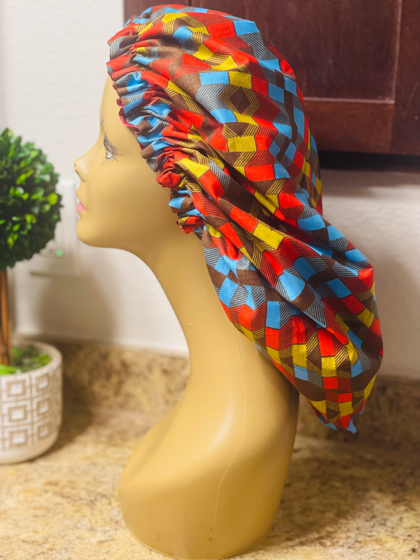 Ankara Satin Hair Bonnets -XL