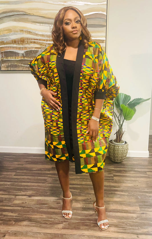 Ankara Kimono Dress