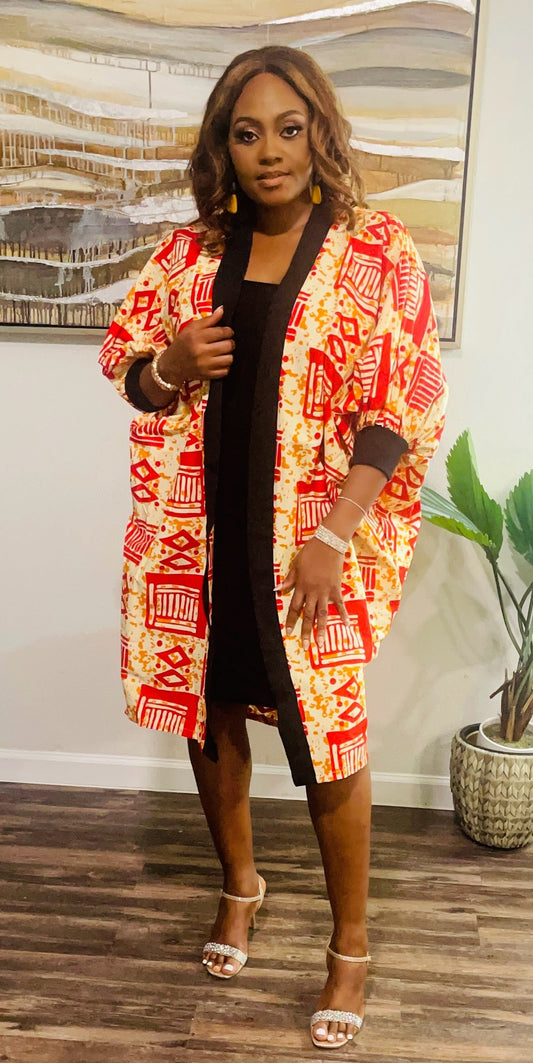Ankara Kimono Dress