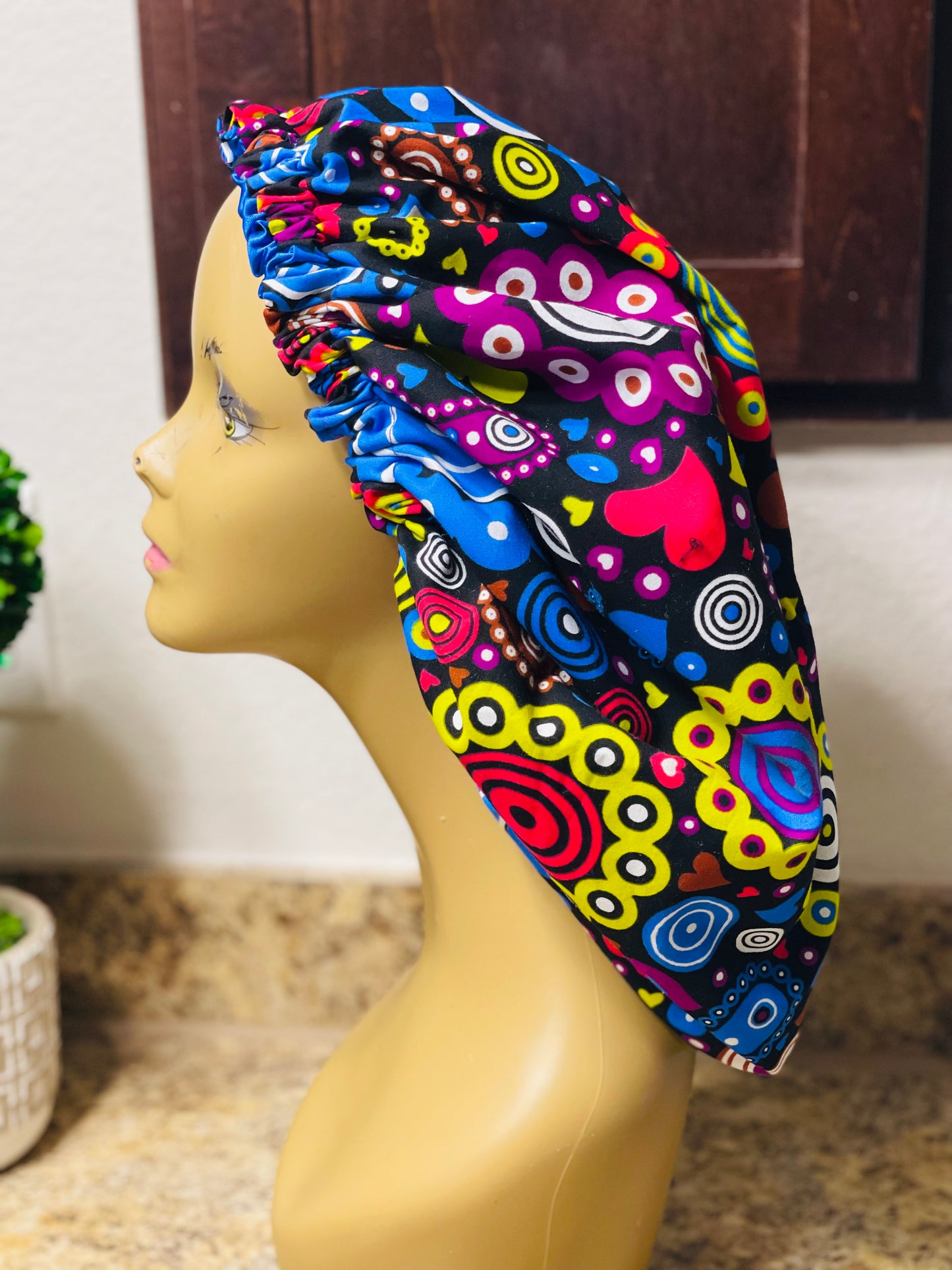 Ankara Satin Hair Bonnets -XL