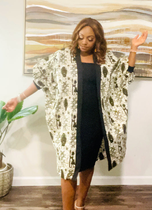 Ankara Kimono Dress