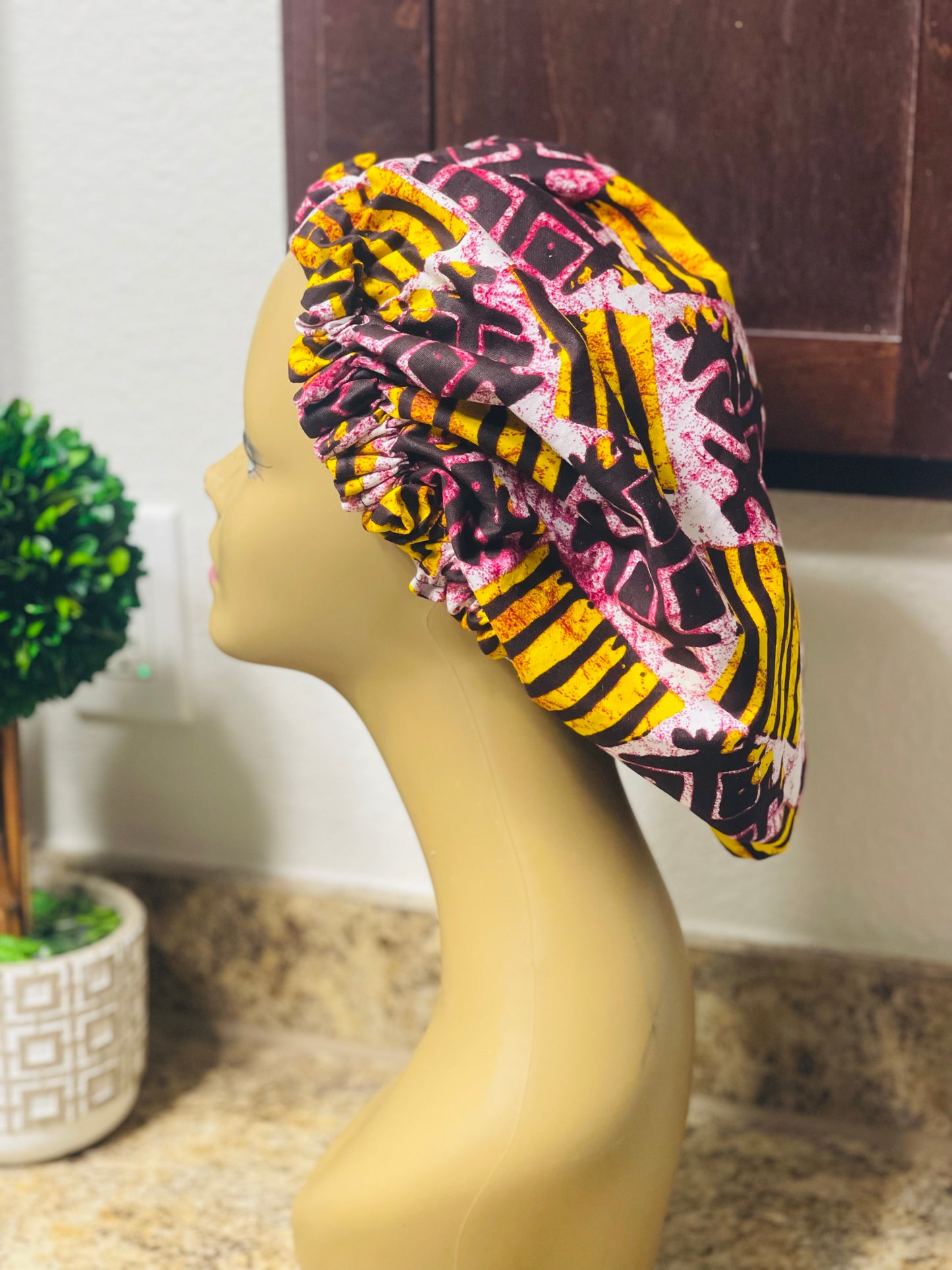 Ankara Hair Bonnets -Large size