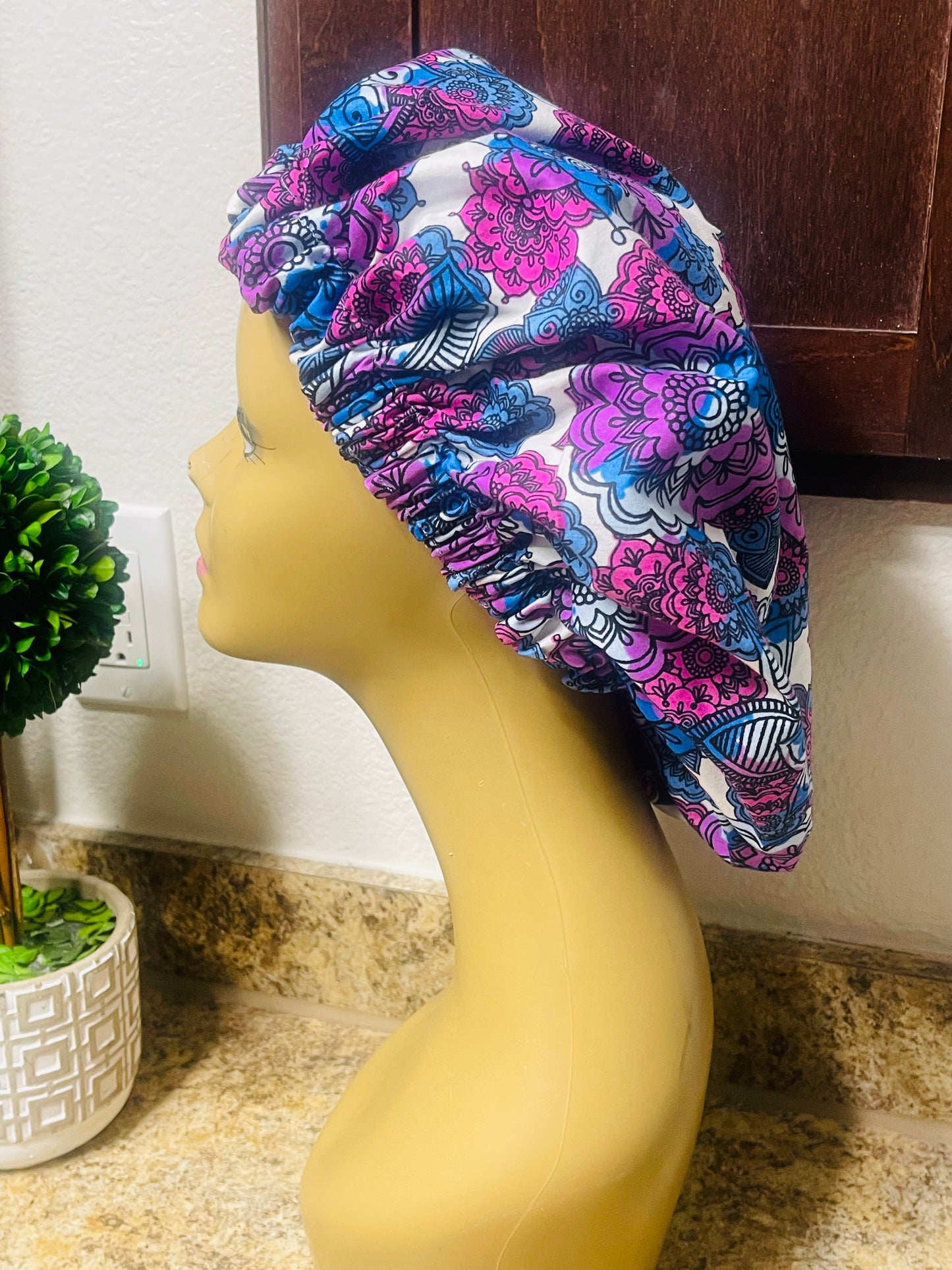 Ankara Hair Bonnets -Large size
